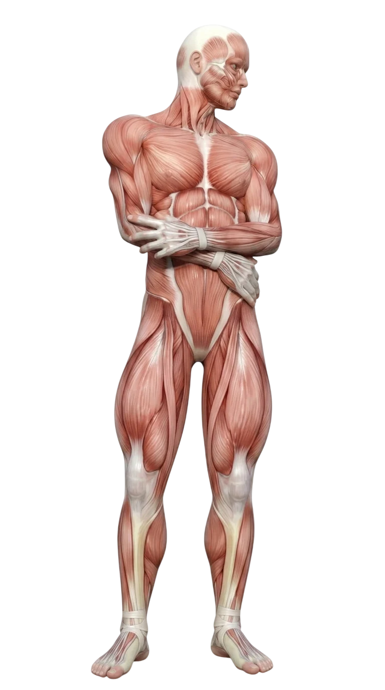 Silueta anatómica del cuerpo humano interactiva